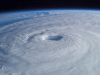 Eye wall of the storm