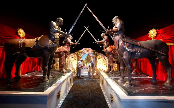 Centaurs welcome guests to to the exhibition. Image: Disney/Walden