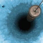 Telescope buried in Antarctic ice
