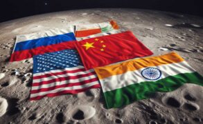 Flags on the moon - DALLE3-JF