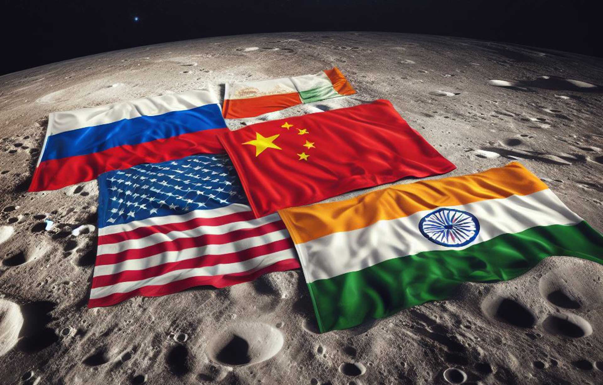 Flags on the moon - DALLE3-JF